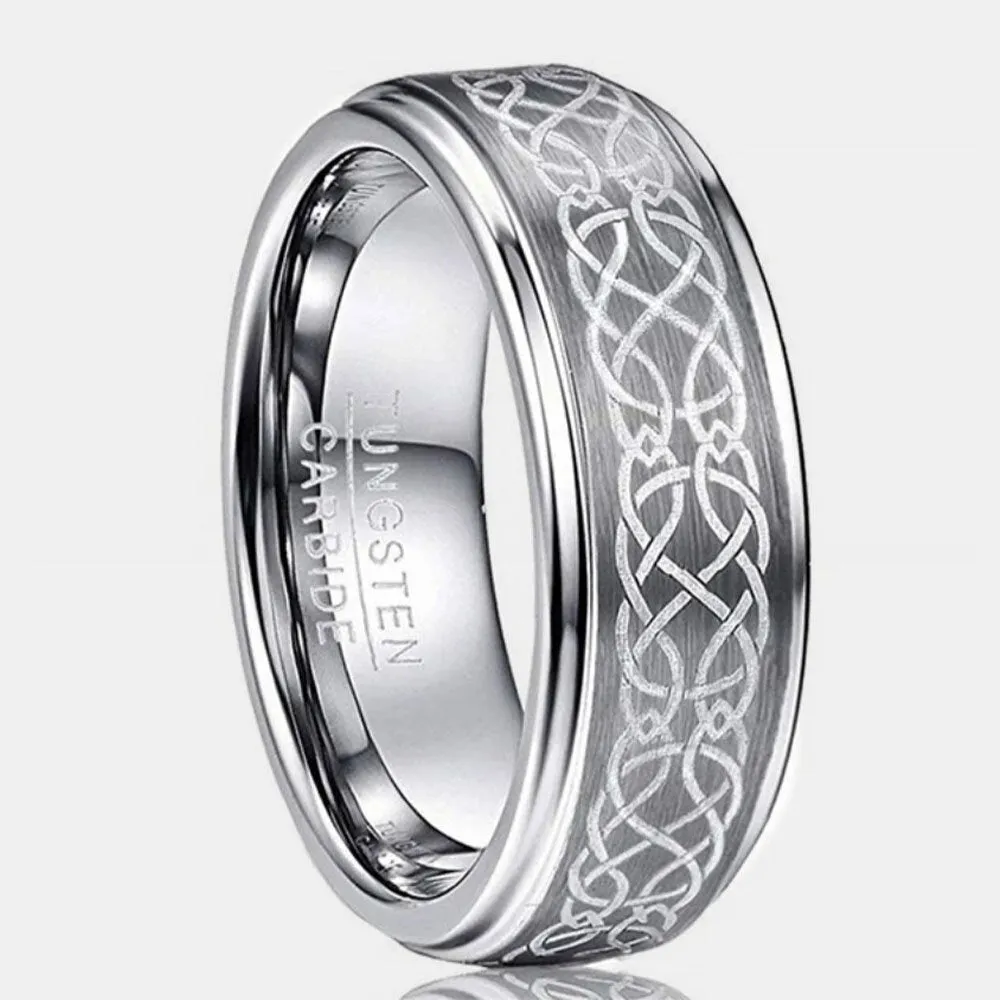 1 PC Alloy Laser Geometric Pattern Simple Fashion Ring
