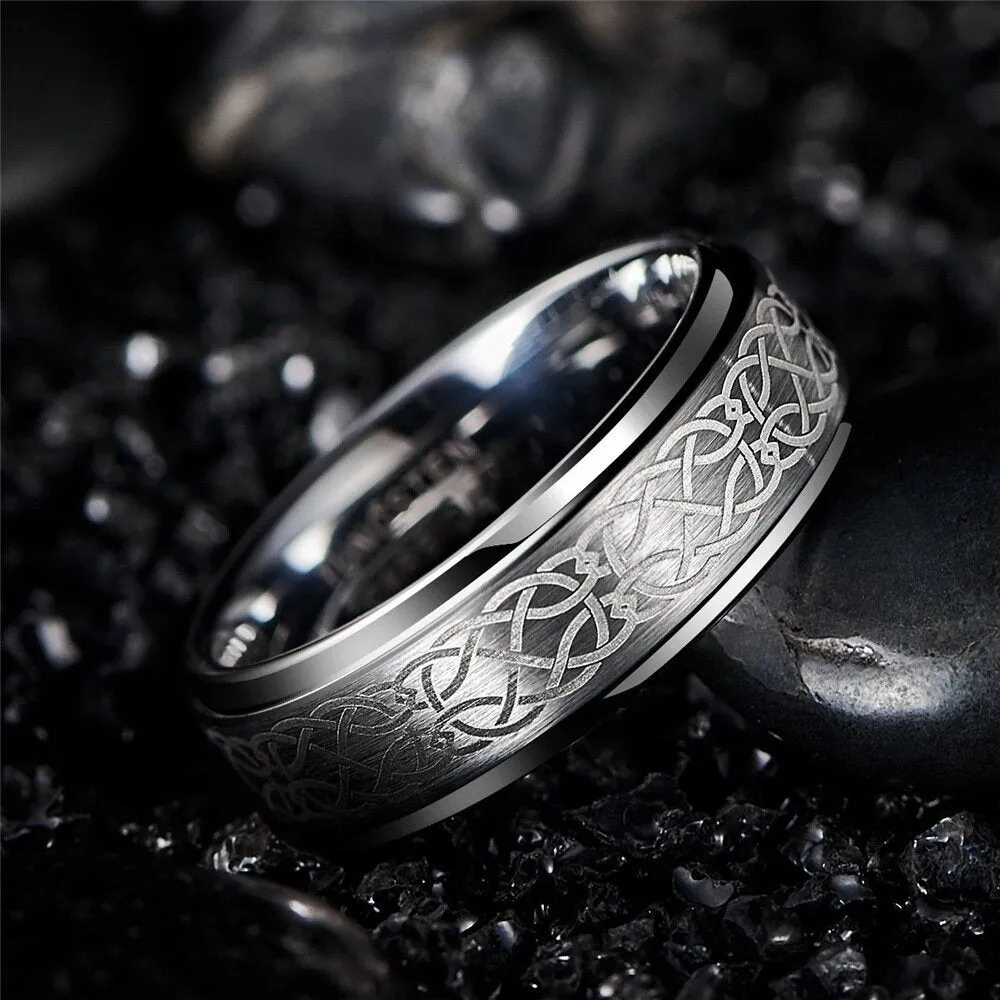 1 PC Alloy Laser Geometric Pattern Simple Fashion Ring