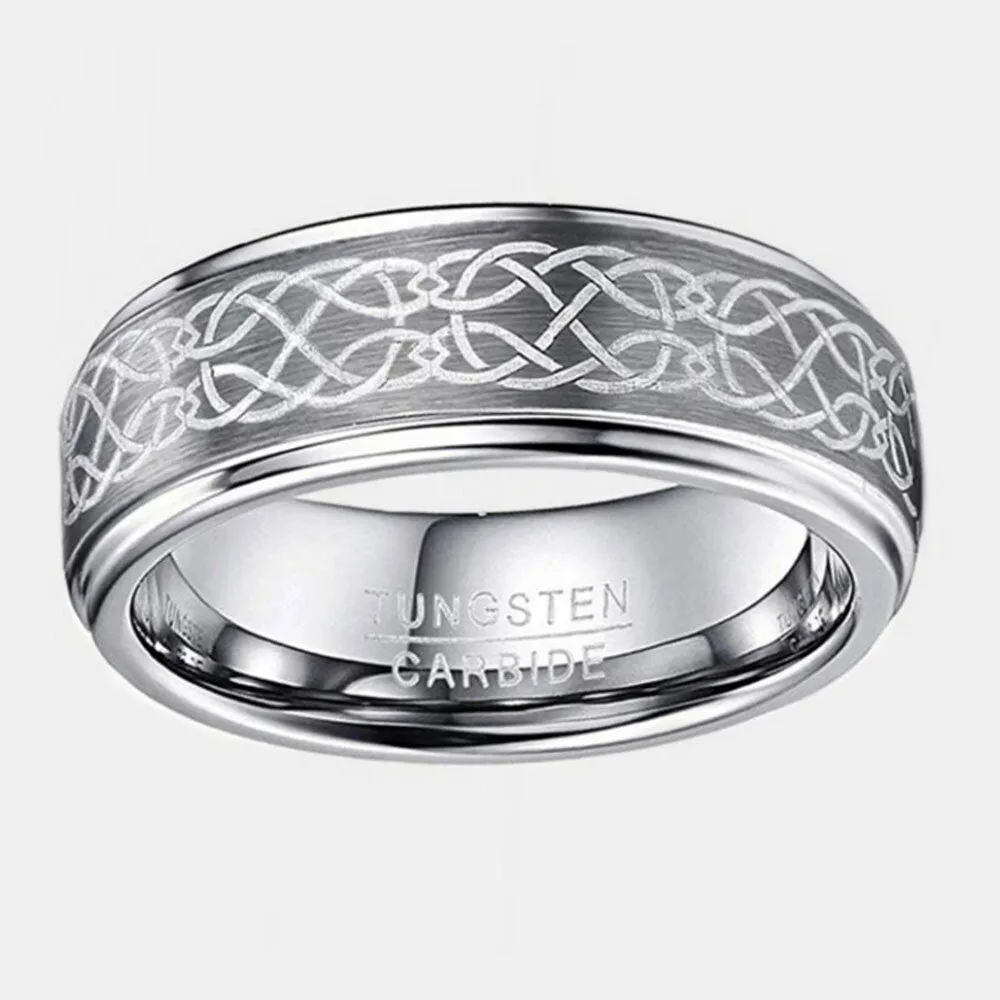 1 PC Alloy Laser Geometric Pattern Simple Fashion Ring