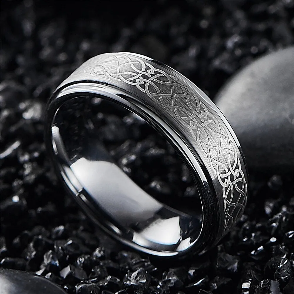 1 PC Alloy Laser Geometric Pattern Simple Fashion Ring
