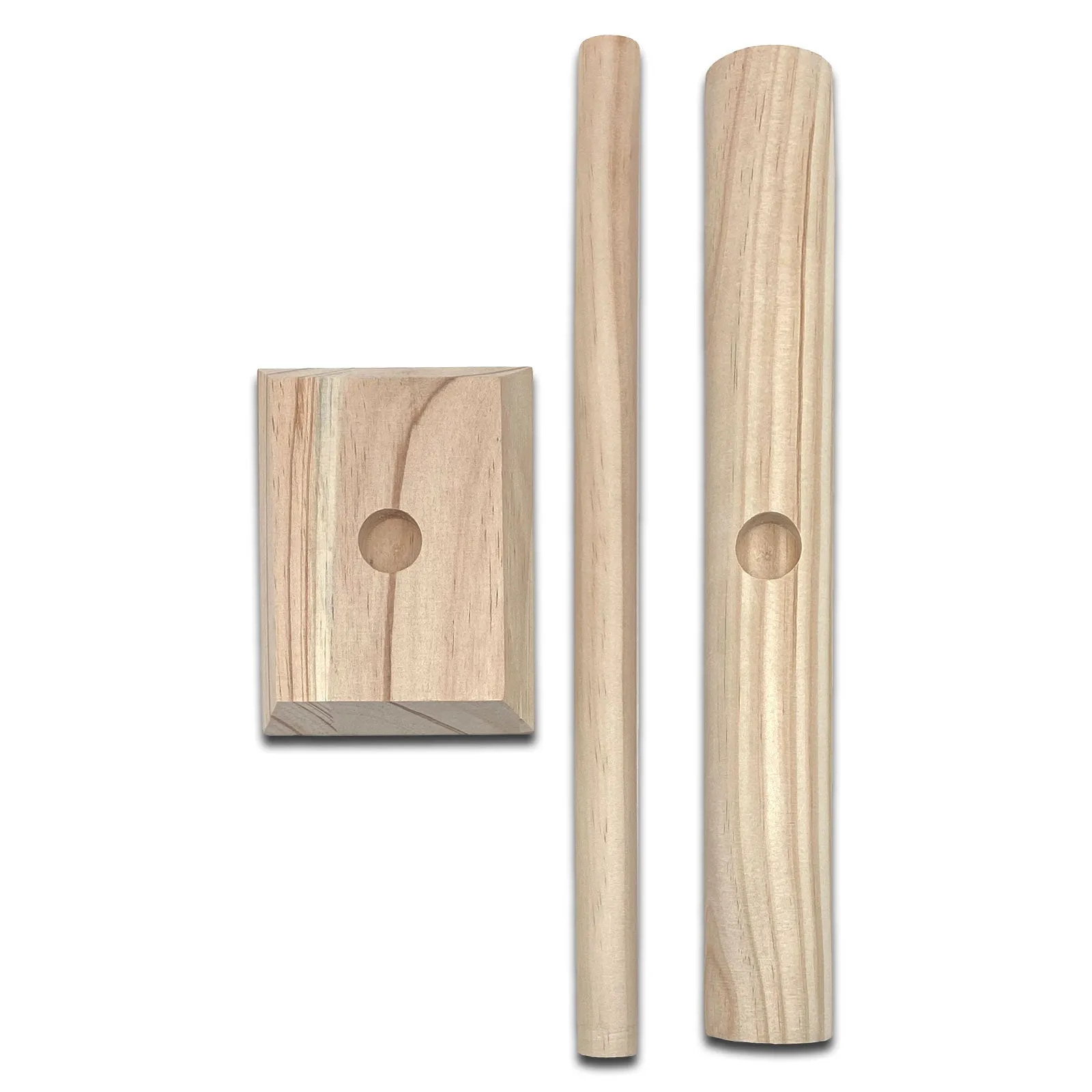 11 3/4" Natural Wood Single Round T-Bar Display