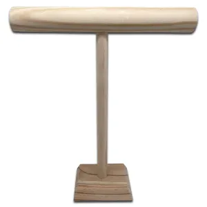 11 3/4" Natural Wood Single Round T-Bar Display