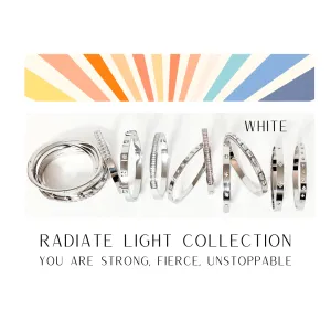 18K Gold Hinged Bracelet - White | Waterproof Tarnish Free Gold Bracelet