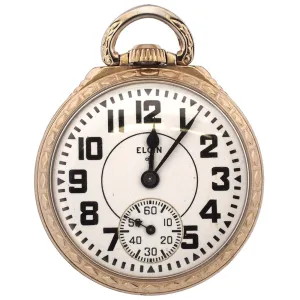 1951 Elgin/Raymond 10k Gold Filled Pocket Watch - 21J, Grade 571, 16s RR Grade