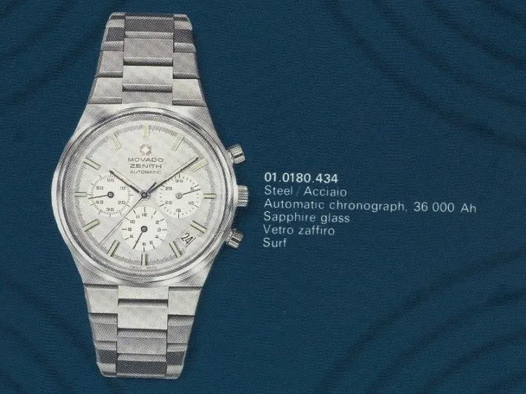 1970's Zenith - Movado El Primero Mens Vintage Automatic Chronograph - Stainless Steel