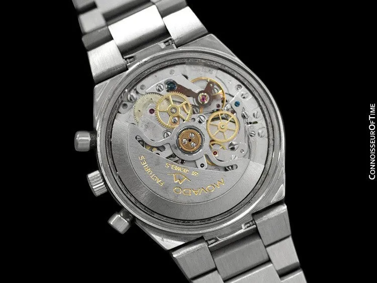 1970's Zenith - Movado El Primero Mens Vintage Automatic Chronograph - Stainless Steel