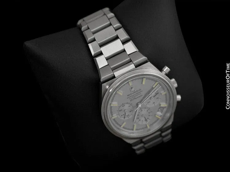 1970's Zenith - Movado El Primero Mens Vintage Automatic Chronograph - Stainless Steel