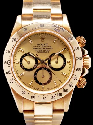1997 Rolex Zenith Daytona (Ref. 16528) 18k YG Unpolished Box and Papers
