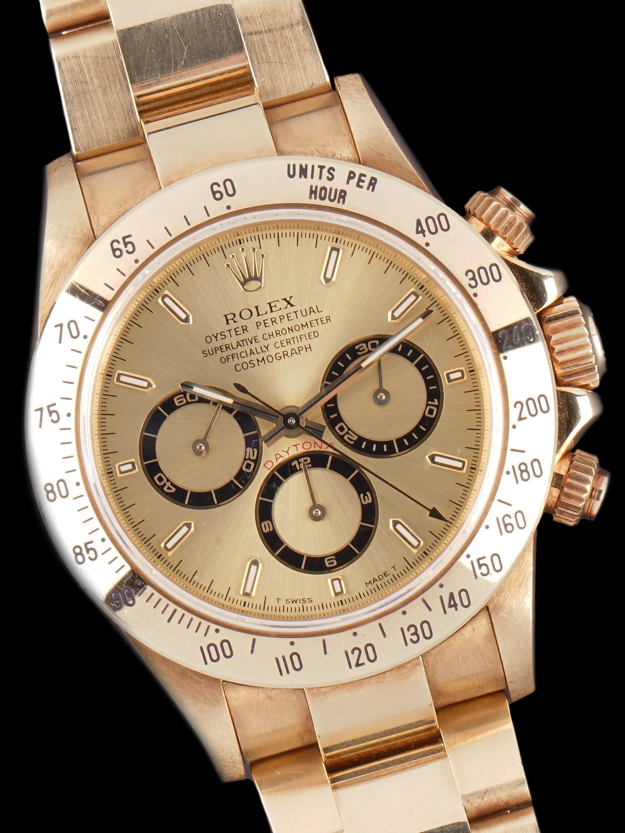 1997 Rolex Zenith Daytona (Ref. 16528) 18k YG Unpolished Box and Papers