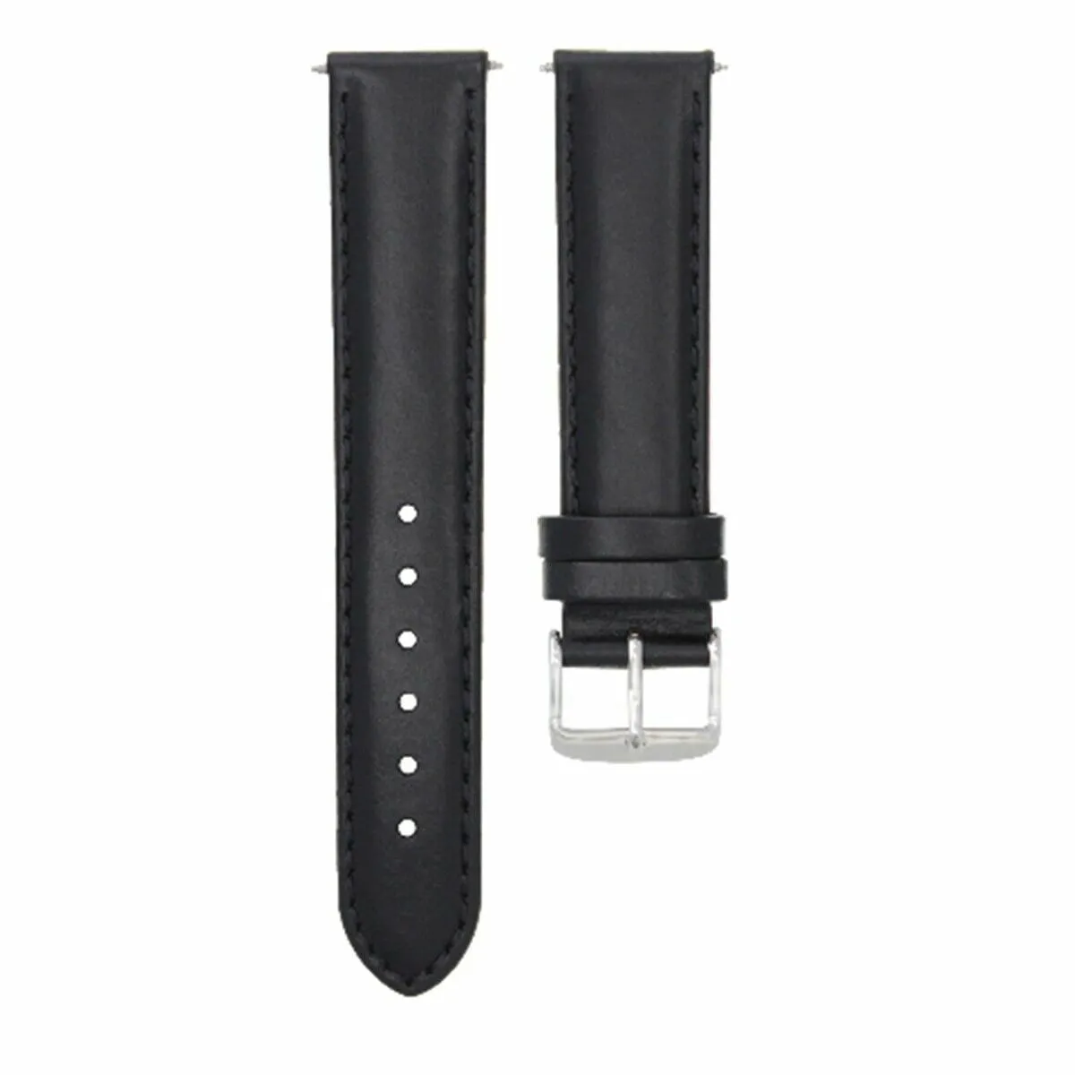 22MM LEATHER STRAP SMOOTH BAND  FOR BREITLING WATCH NAVITMIER BENTLEY BLACK