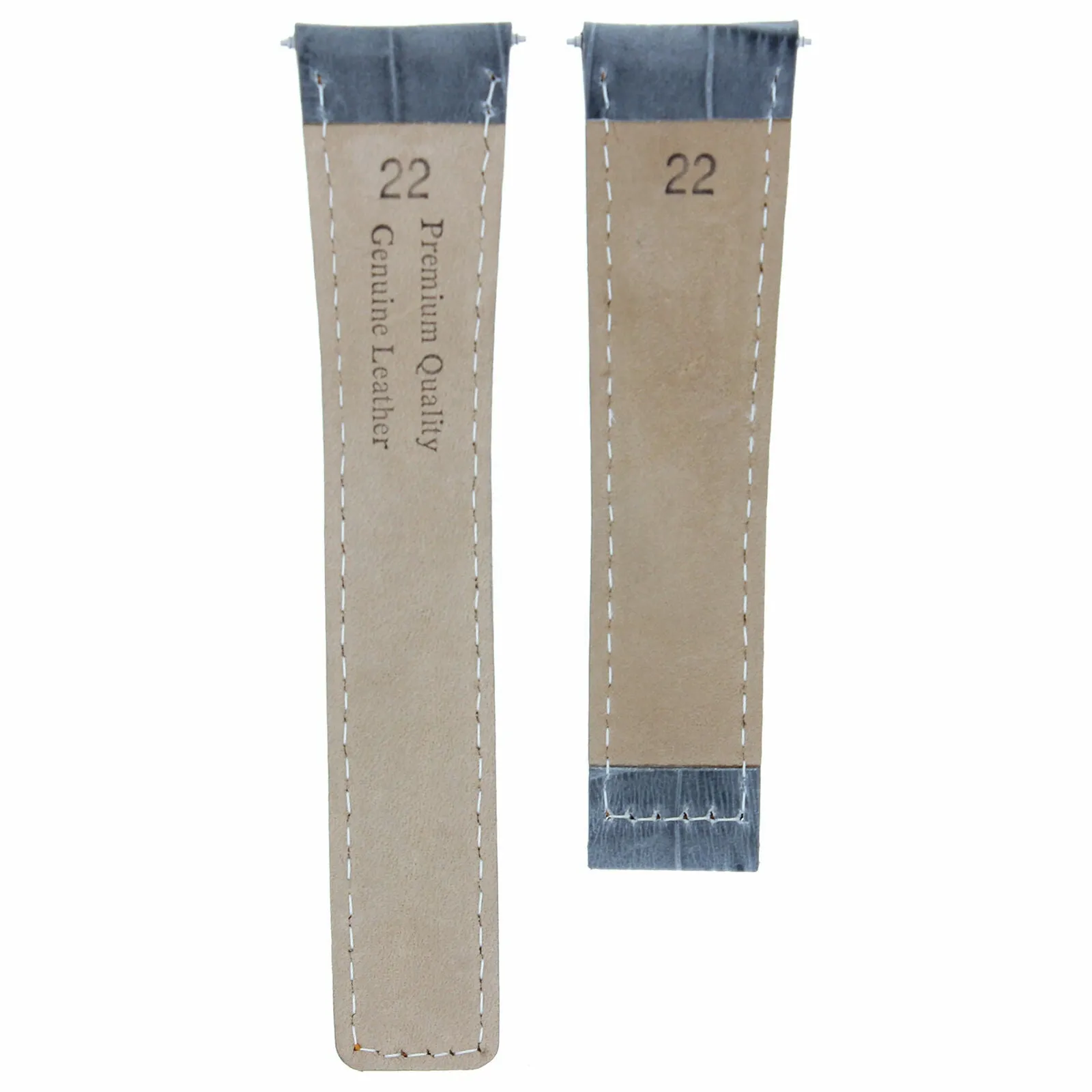 22MM LEATHER WATCH BAND STRAP FOR TAG HEUER CARRERA MONACO CALIBRE 11 16 GREY OS
