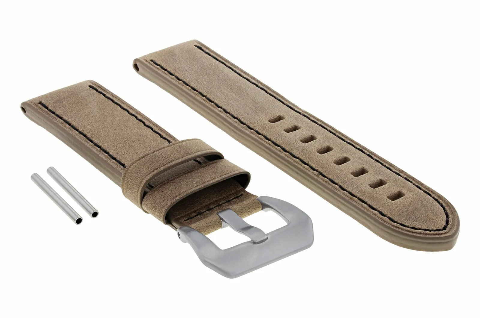 22MM PAM LEATHER STRAP WATCH BAND FOR PANERAI 111 119 244 049 120 GMT SAND BLACK