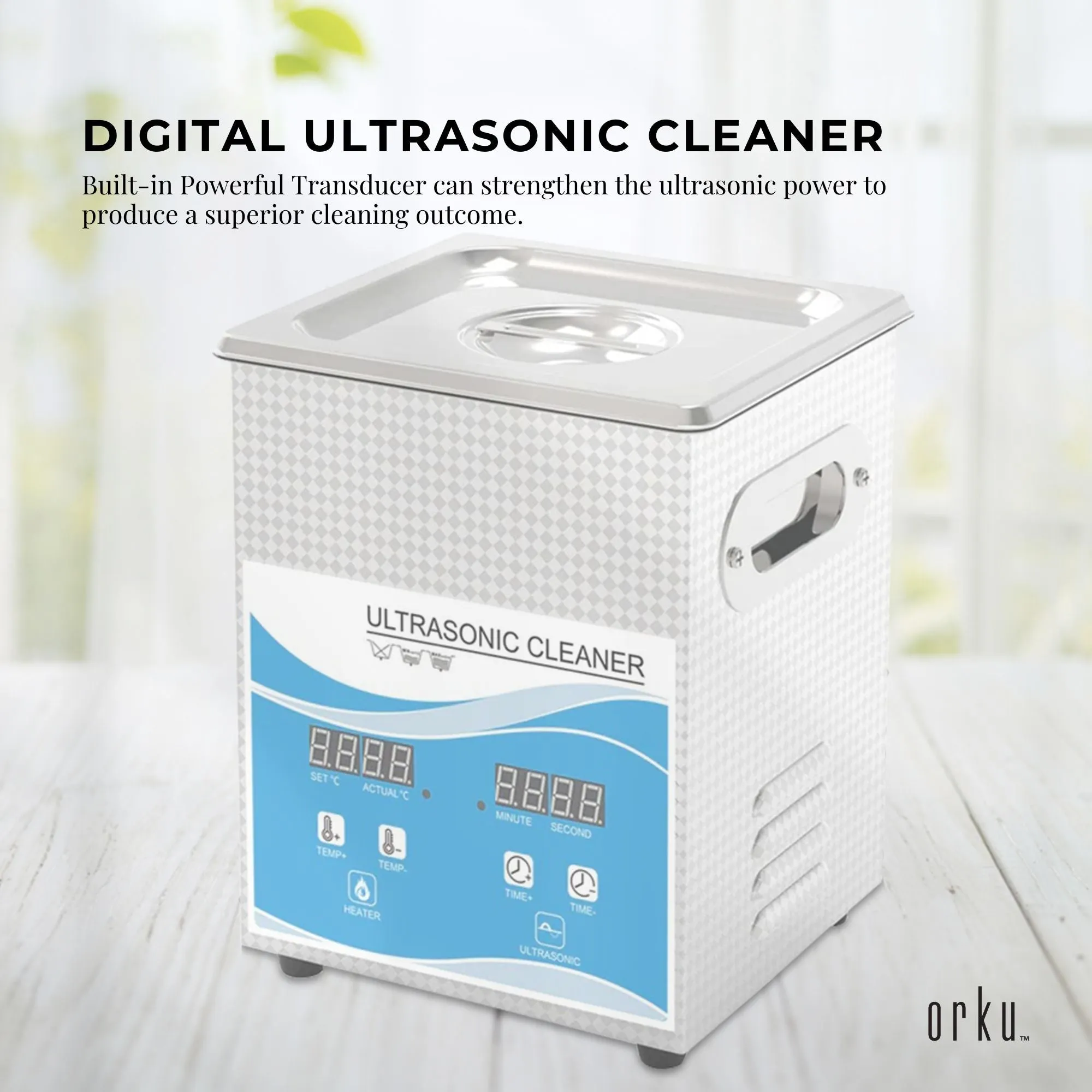 2L Digital Ultrasonic Cleaner | Jewelry & Parts Cleaning | Ultra Sonic Bath with Degas Function