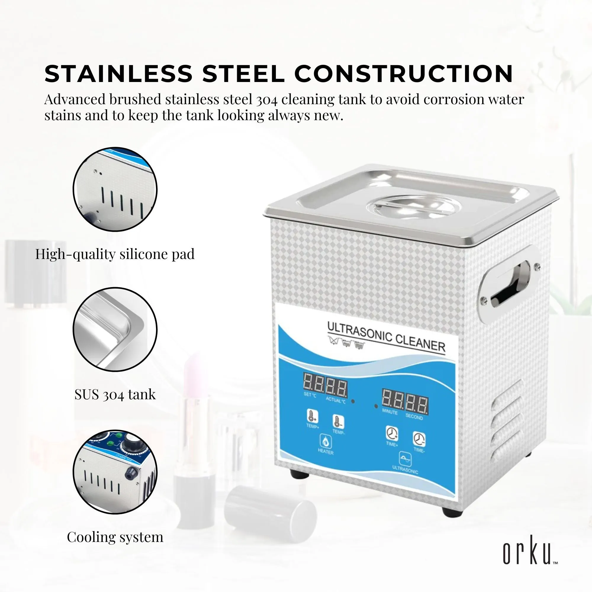 2L Digital Ultrasonic Cleaner | Jewelry & Parts Cleaning | Ultra Sonic Bath with Degas Function