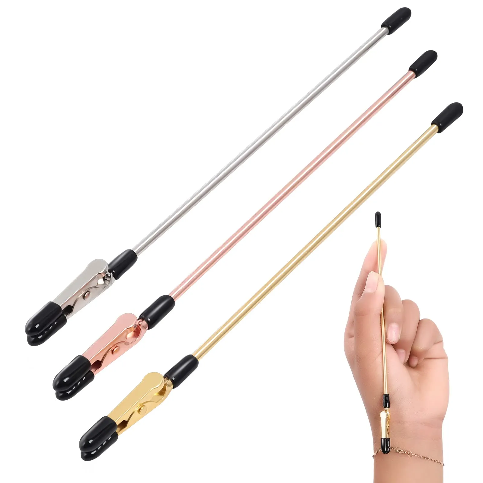 3 Pieces Bracelet Tool Buddy Jewelry Helper - Fastening and Hooking Equipment for Necklace, Watch Band & Jewelry Clasps, Zippers and Closures