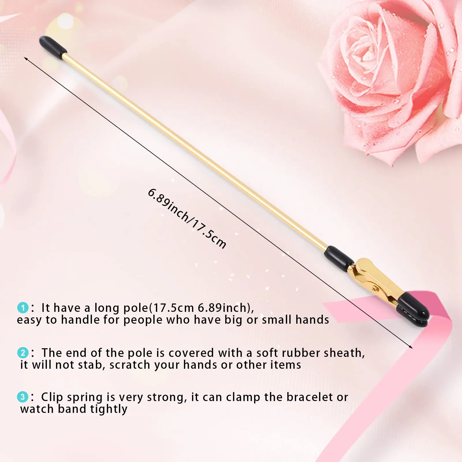 3 Pieces Bracelet Tool Buddy Jewelry Helper - Fastening and Hooking Equipment for Necklace, Watch Band & Jewelry Clasps, Zippers and Closures