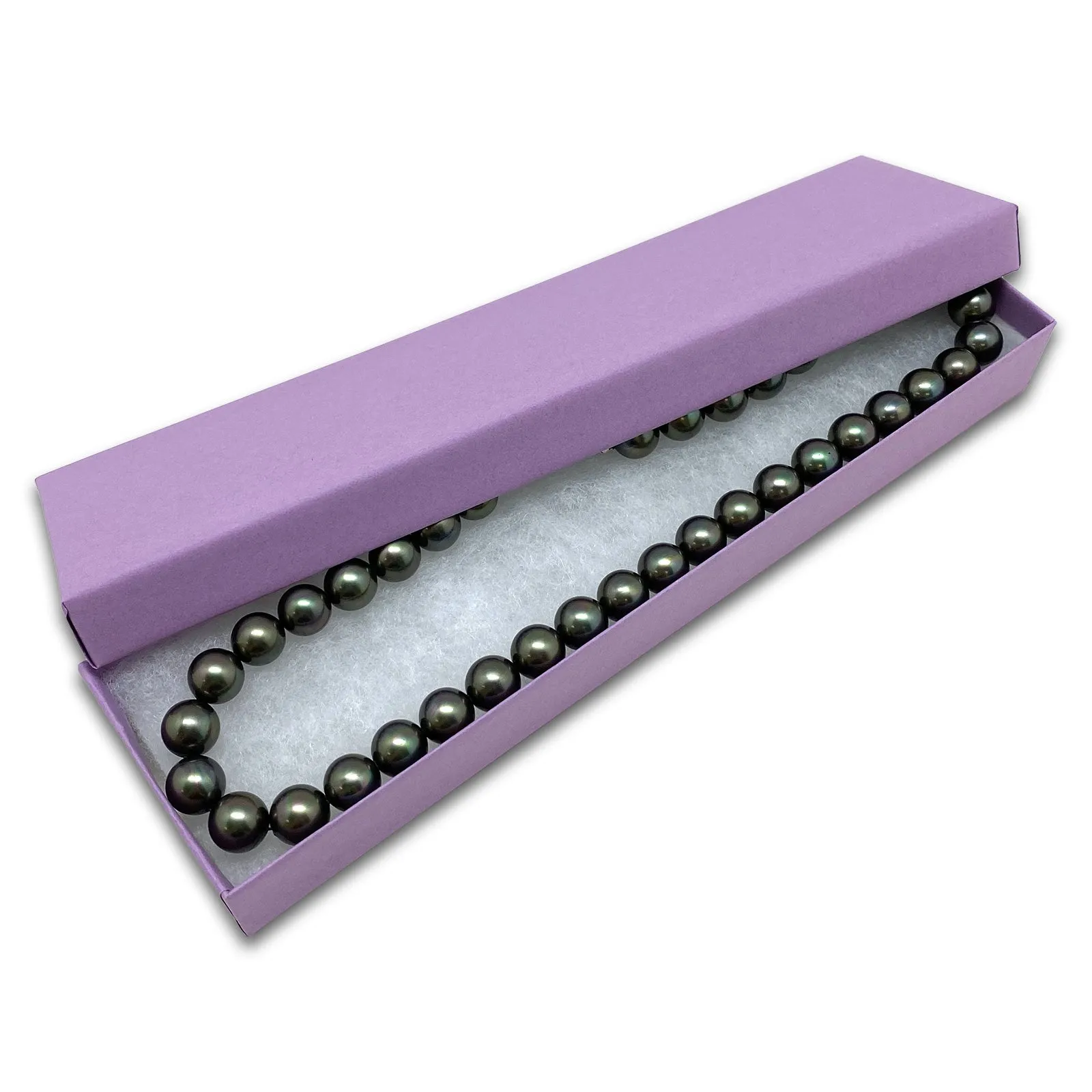 8" x 2" x 1" Matte Purple Cotton Filled Box
