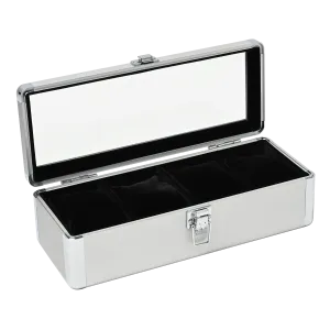 Aluminum watch case for 4 watches, 4 watch collection cases, aluminum, 1 piece ES-SE54025AL