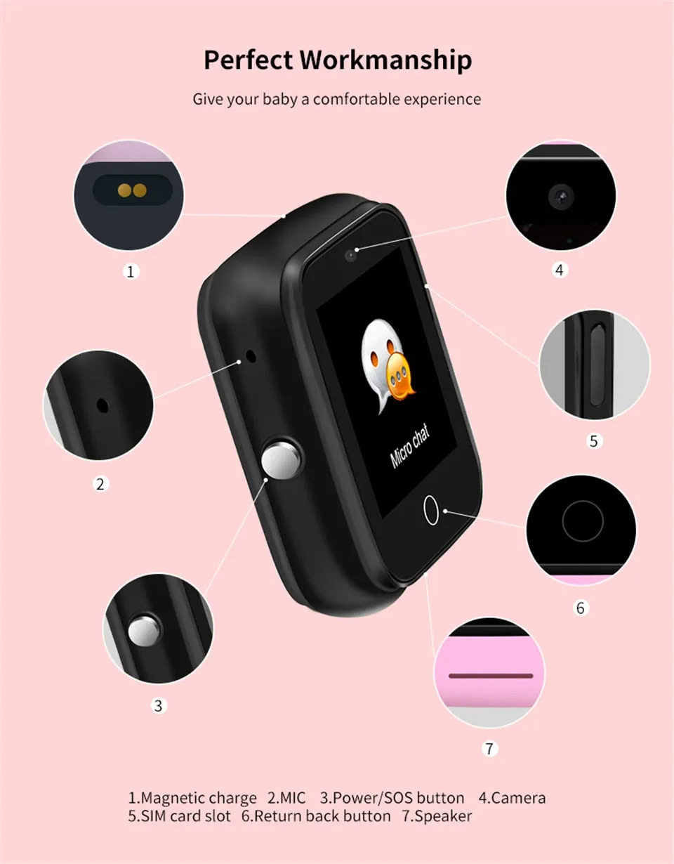Anti-Lost Child Tracking Watch with SOS, Smart Monitoring & Positioning for IOS and Android Phones