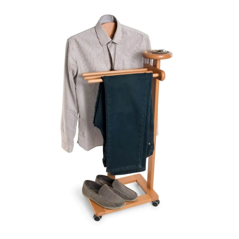 Antimo Clothes Valet Stand Cherry