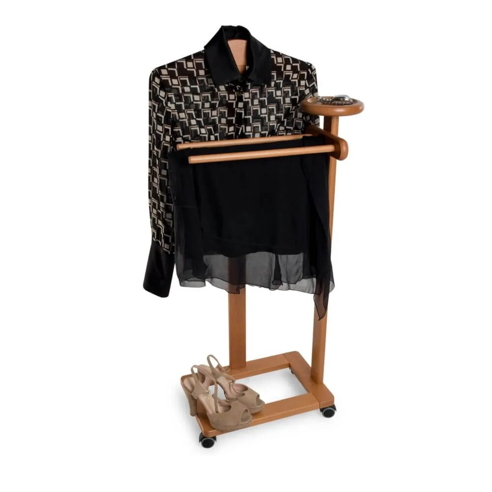 Antimo Clothes Valet Stand Cherry