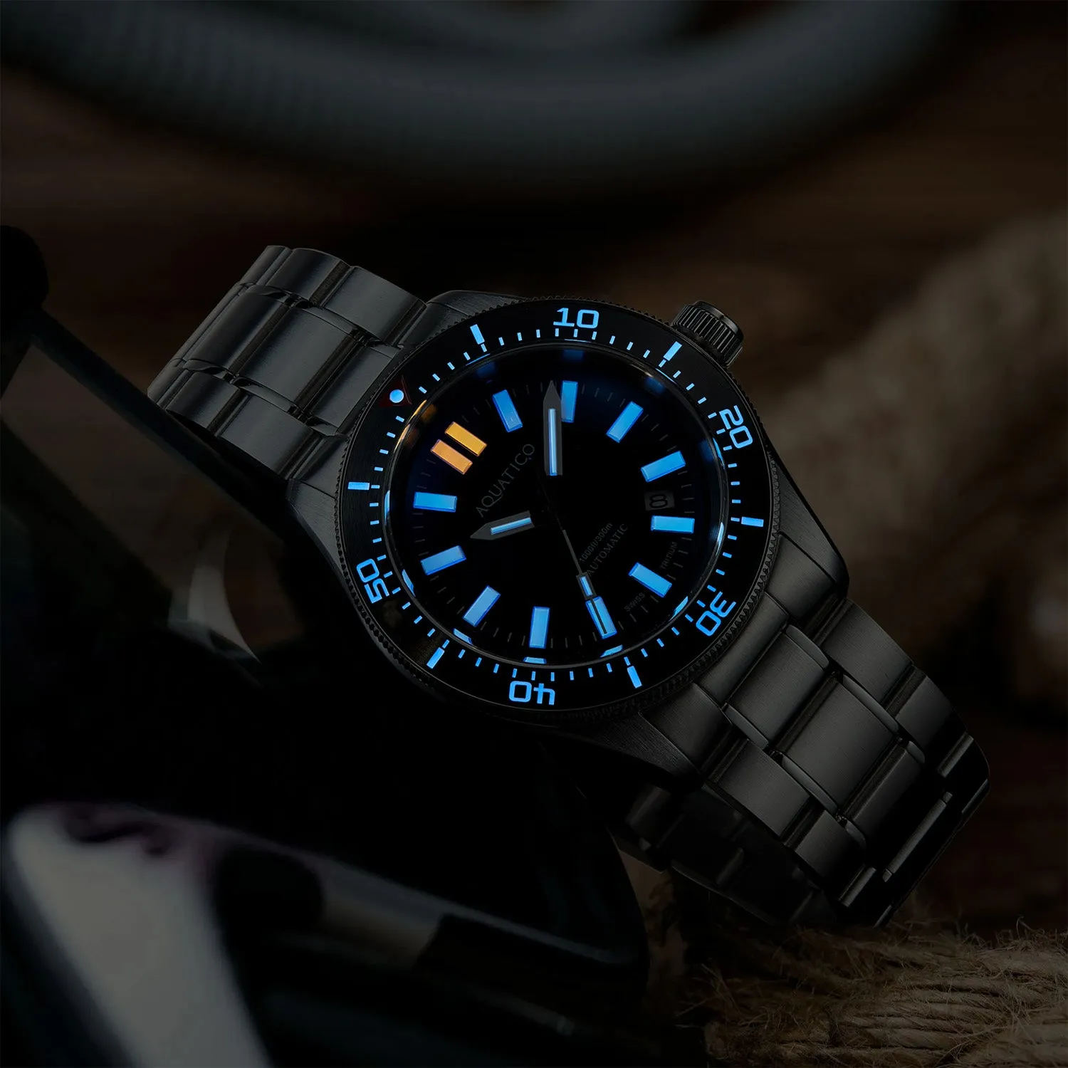 Aquatico Aequorea Victoria Tritium Blue Dial (NH35)