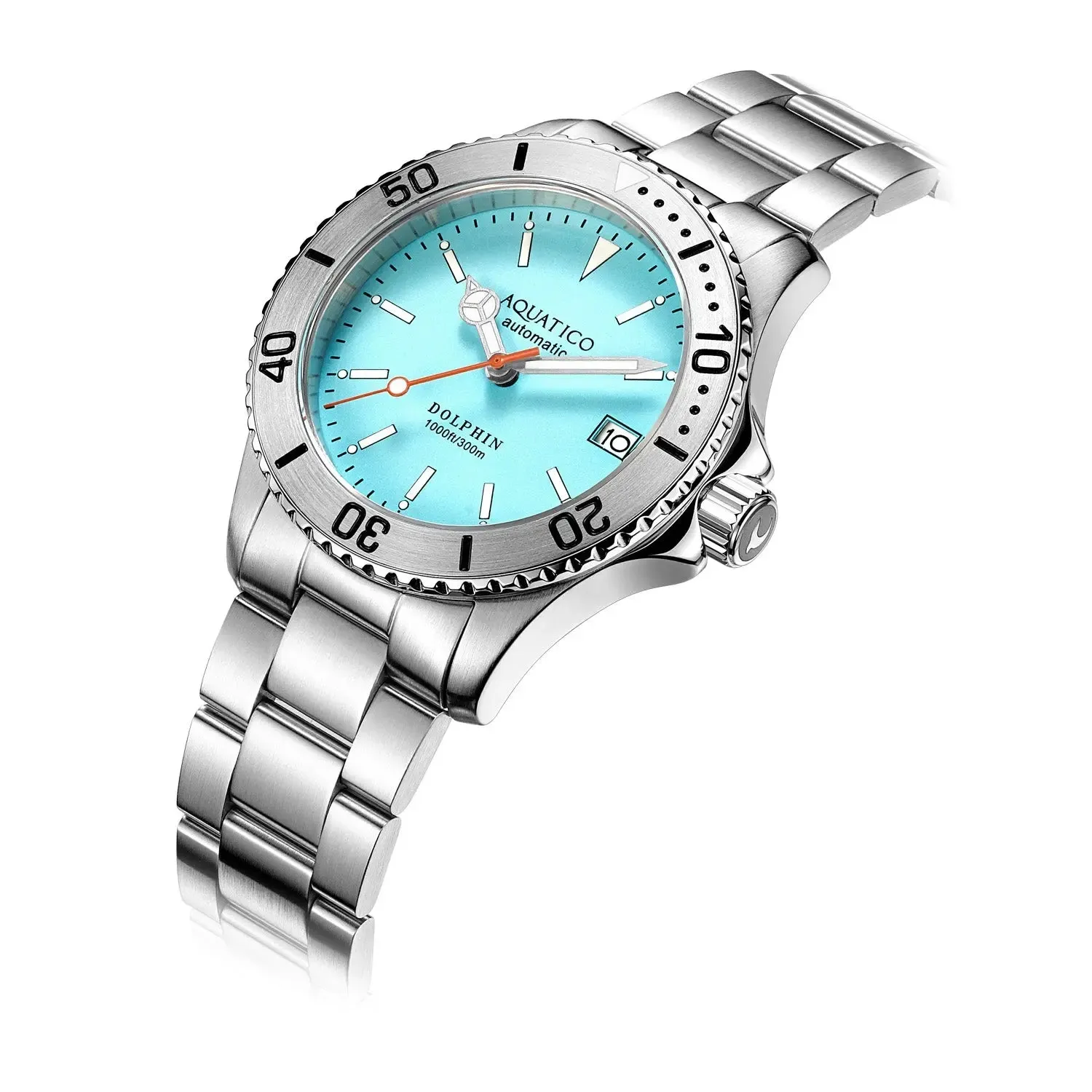 Aquatico Dolphin 38mm Dive Watch Tiffany Blue Dial (NH35)