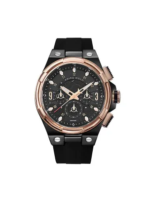 Aries Gold Analog Lightning Black High-Tech Silicon Strap G 7016 BKRG-BKRG Watch