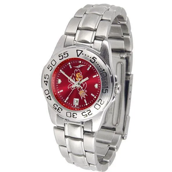 Arizona State Sun Devils Ladies AnoChrome  Steel Band Sports Watch