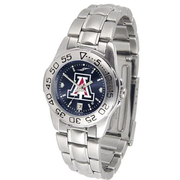 Arizona Wildcats Ladies AnoChrome  Steel Band Sports Watch