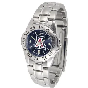 Arizona Wildcats Ladies AnoChrome  Steel Band Sports Watch