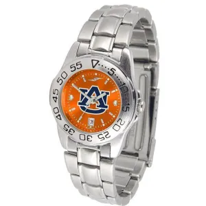 Auburn Tigers Ladies AnoChrome  Steel Band Sports Watch