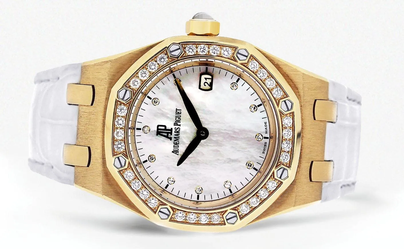 Audemars Piguet Royal Oak Watch For Women | 18K Yellow Gold | 33 Mm