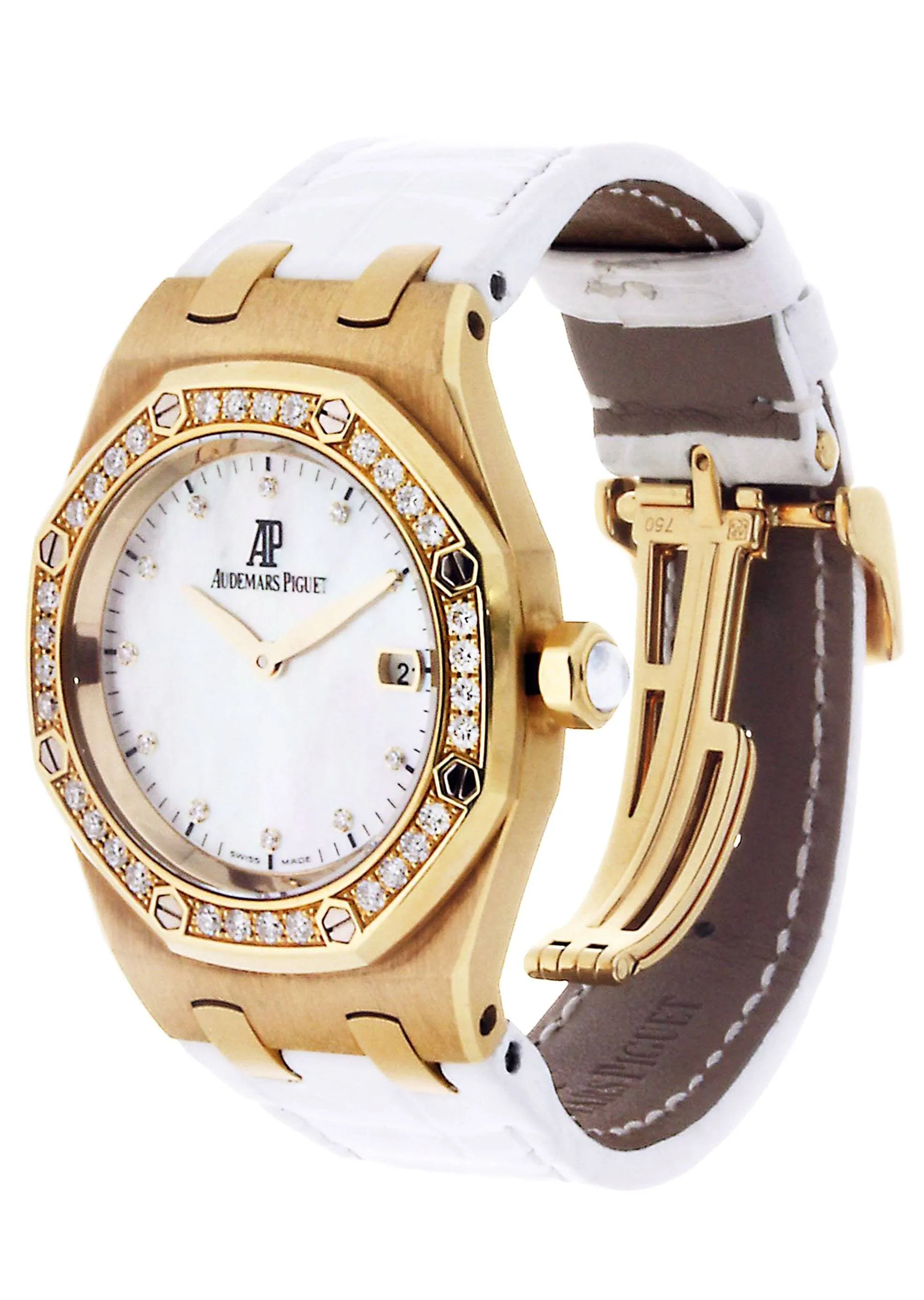 Audemars Piguet Royal Oak Watch For Women | 18K Yellow Gold | 33 Mm