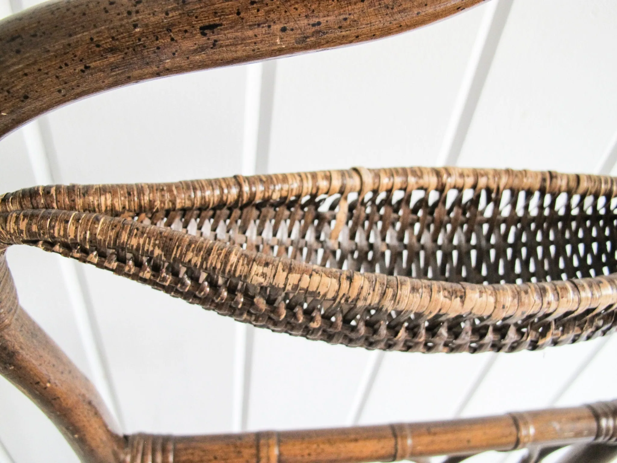Bamboo and Wicker Butlers Stand