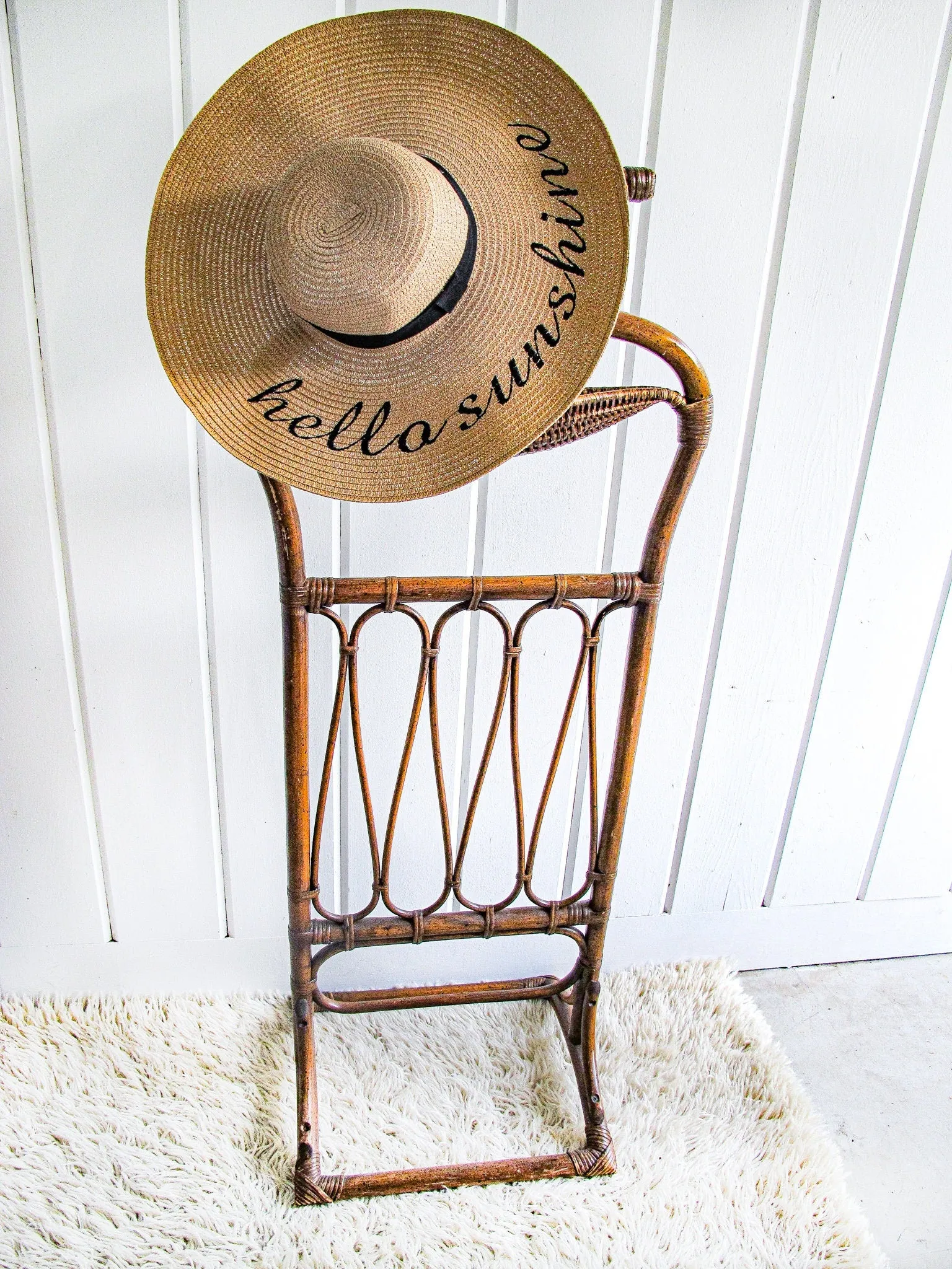 Bamboo and Wicker Butlers Stand