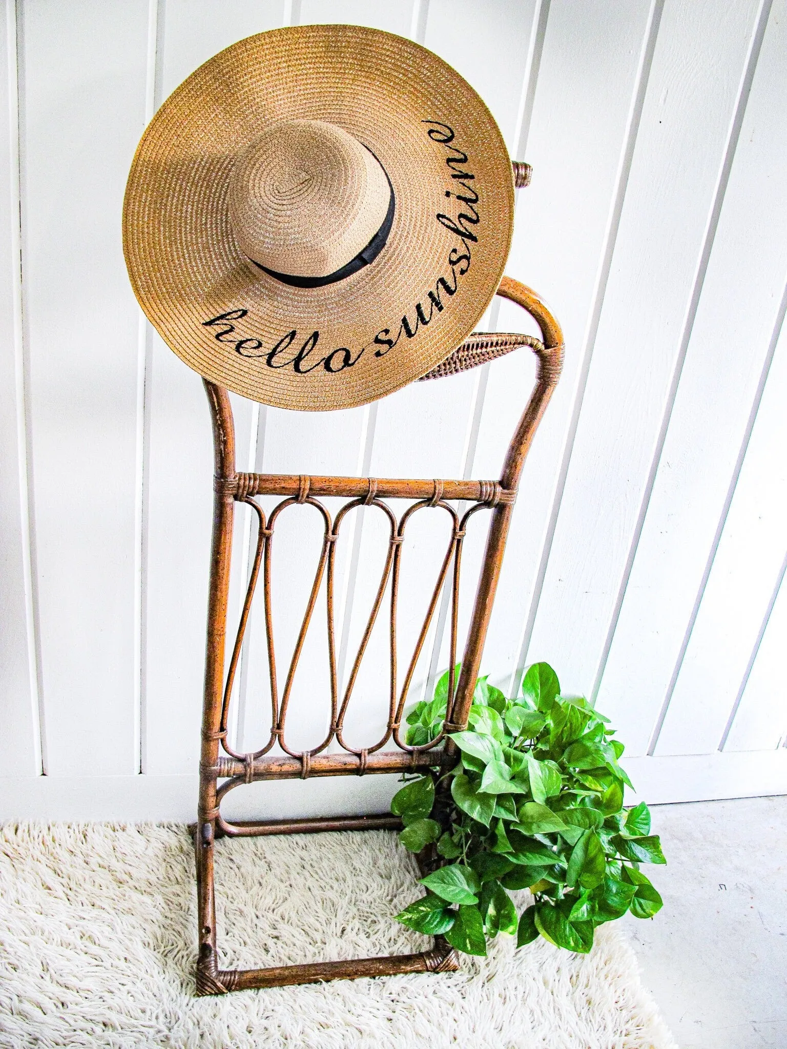 Bamboo and Wicker Butlers Stand