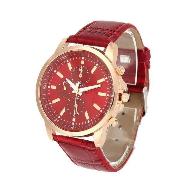 BAOLANDE2017 Women Men Wrist Watches Casual Geneva Faux Leathe