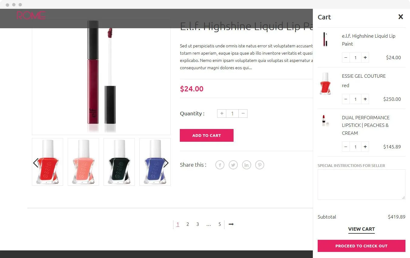 Beauty Shopify Theme - Rome
