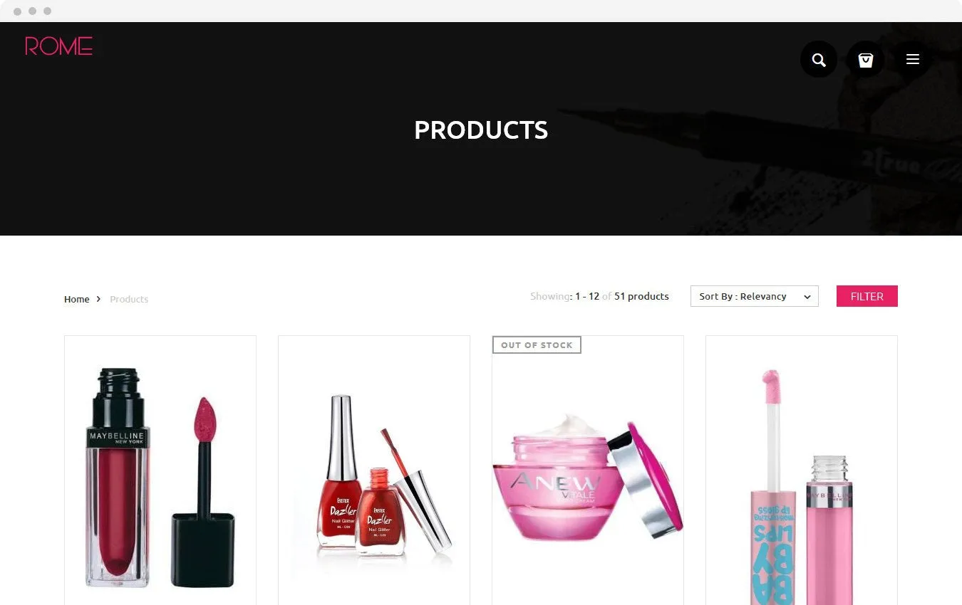 Beauty Shopify Theme - Rome