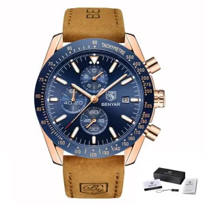 BENYAR Men's Luxury Sport Quartz Chronograph Watch