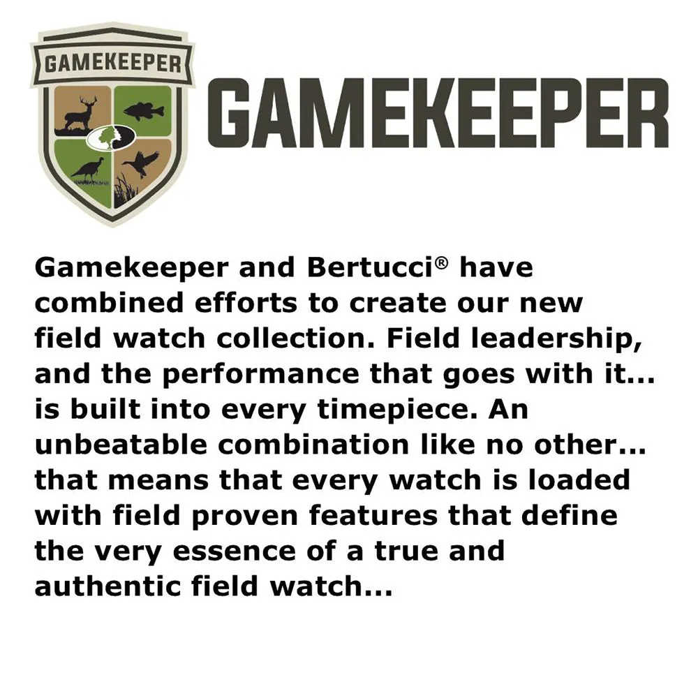 Bertucci Gamekeeper Unisex Foliage Tridura Band Dirt  Quartz Dial Watch - 13380