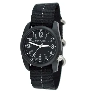 Bertucci Unisex Savvy Resin Case Black Dial Black Nylon Band Round Watch - 11043
