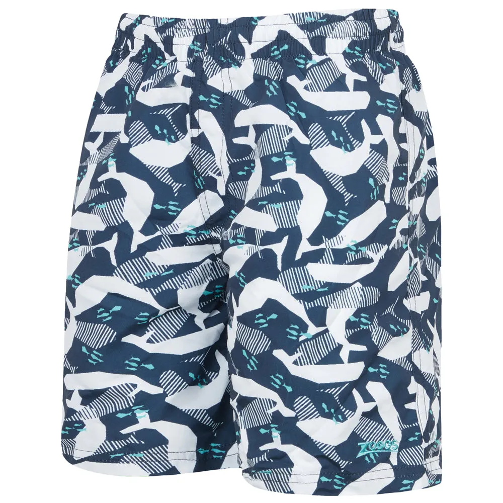 Boys 15" Water Shorts - Sea School Print