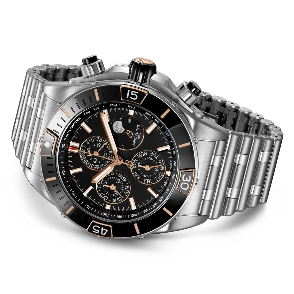 Breitling Super Chronomat 4 Years Calendar & Moon Phase 44mm Black Dial Automatic Gents Watch I19320251B1A1