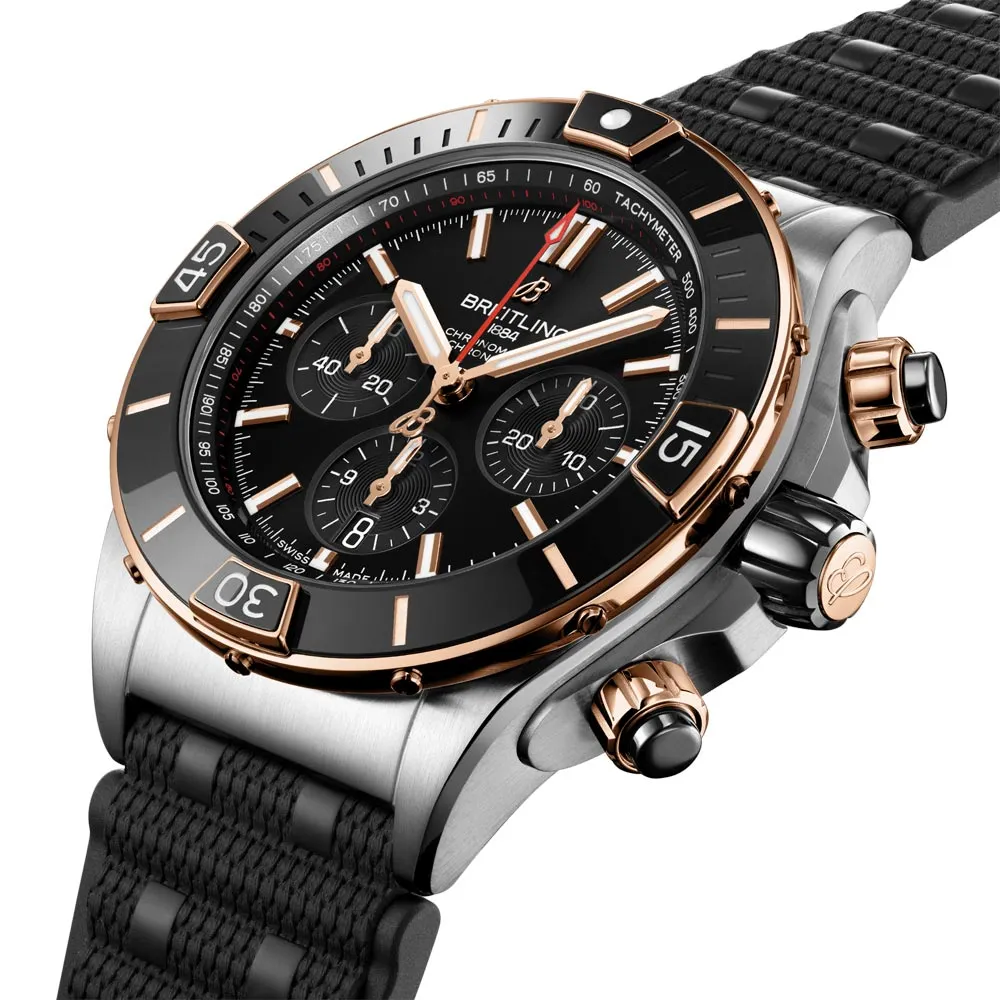 Breitling Super Chronomat B01 Chronograph 44mm Black Dial Automatic Gents Watch UB0136251B1S1