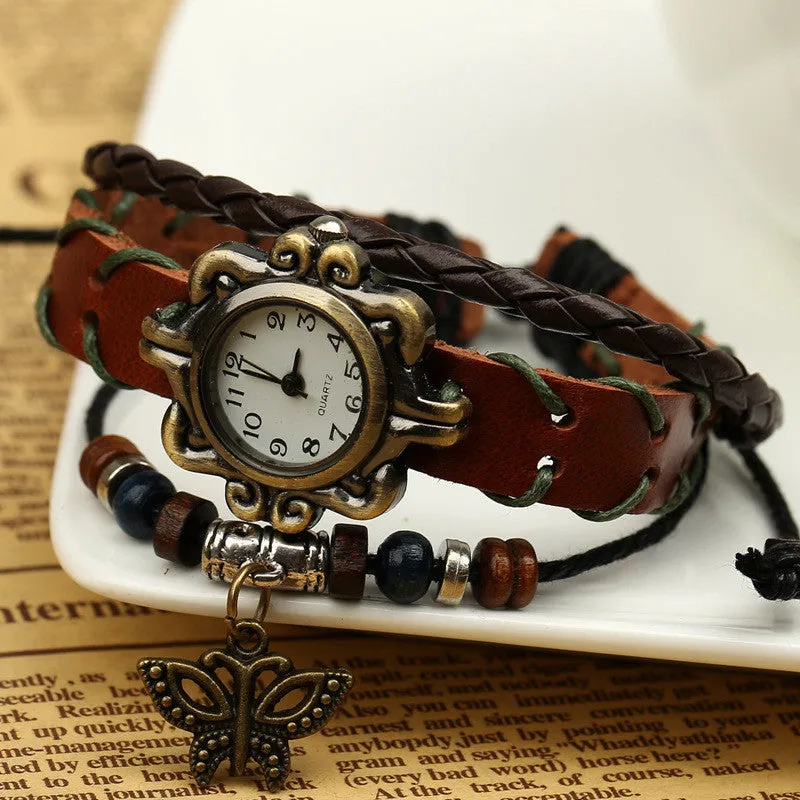Butterfly Handmade Woven Bracelet Watch