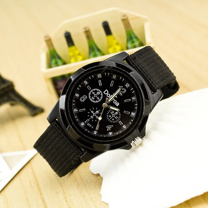 Canvas Strap Woven Army Watch