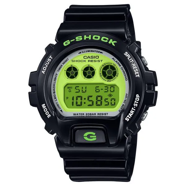 Casio G-Shock Digital Watch DW6900RCS-1 Black - Neon Green