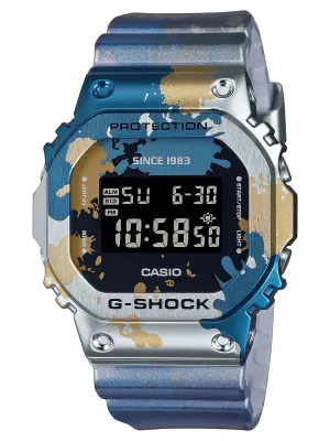 Casio G-Shock STREET SPIRIT Graffiti Blue IP Limited Edition Mens Watch GM5600SS-1